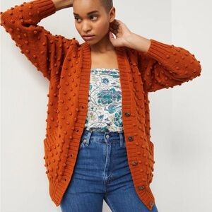 Misha And Puff Popcorn Long Cardigan in gingerbread color